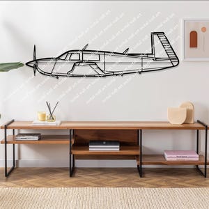 M20J Aircraft Metal Wall Art , Airplane Decor, Gifts, Custom Aircraft Wall Art, Helicopter Wall Art, Pilot Gifts