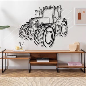 Fendt Tractor Silhouette Metal Wall Art, farmhouse decor, farmer gift, tractor decor, farm decor, gift for father, father&#39;s day gift
