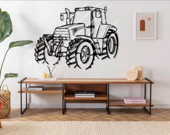 Case Tractor Silhouette Metal Wall Art, farmhouse decor, farmer gift, tractor decor, farm decor, gift for father, father&#39;s day gift