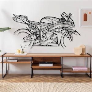 CBR 600RR Motorcycle Silhouette Metal Wall Art, Unique Biker Gift, Motorcycle Decor For Men, Motorbike Enthusiast Gift Idea, Birthday