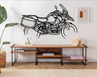 R1200 GS Adventure Motorcycle Silhouette Metal Wall Art, Unique Biker Gift, Motorcycle Decor For Men, Motorbike Enthusiast Gift Idea