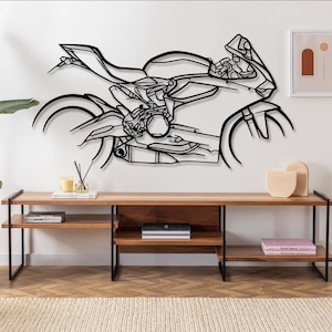 899 Panigale Motorcycle Silhouette Metal Wall Art, Unique Biker Gift, Motorcycle Decor For Men, Motorbike Enthusiast Gift Idea, Birthday