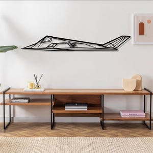 F-117 Nighthawk Aircraft Silhouette Metal Wall Art , Airplane Wall Decor, Gifts, Custom Gift, Gardening Gift, Personalized Gifts