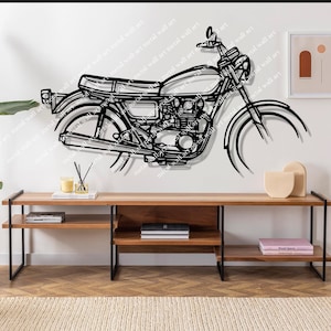650E XS 1978 Motorcycle Silhouette Metal Wall Art, Unique Biker Gift, Motorcycle Decor For Men, Motorbike Enthusiast Gift Idea, Birthday