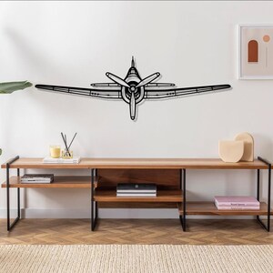 F6F Hellcat Front Aircraft Silhouette Metal Wall Art , Airplane Wall Decor, Gifts, Custom Gift, Gardening Gift, Personalized Gifts
