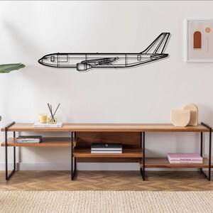 A300-600F Aeroplane Silhouette Metal Wall Art , Airplane Wall Decor, Gifts, Custom Gift, Gardening Gift, Personalized Gifts