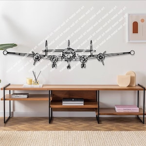 Lockheed SUPER CONSTELLATION FRONT Aircraft Metal Wall Art , Airplane Decor, Gifts, Custom Aircraft Wall Art, Helicopter Wall Art