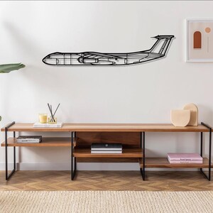 C-141 Starlifter Aircraft Silhouette Metal Wall Art , Airplane Wall Decor, Gifts, Custom Gift, Gardening Gift, Personalized Gifts