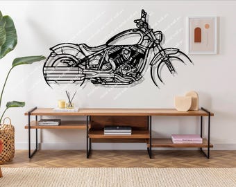 Chief Dark Horse 2023 Motorcycle Silhouette Metal Wall Art, Unique Biker Gift, Motorcycle Decor For Men, Motorbike Enthusiast Gift Idea