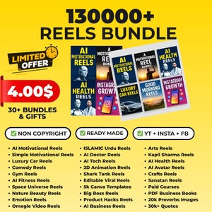 130K+ Viral Reels Bundle: Ready-Made Social Media Content