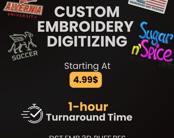Custom Logo Digitizing Service | Embroidery Digitize, Image to Stitch Conversion, Custom Patches
