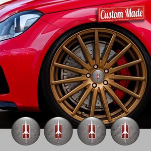 Pegatinas para tapacubos de Oldsmobile: Calcomanías de resina 3D para el centro de la rueda (paquete de 4)