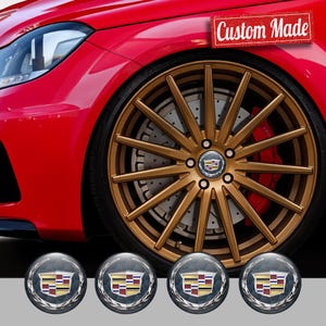 Pegatinas epoxi abovedadas para llantas: Calcomanías de resina 3D para tapacubos (juego de 4)