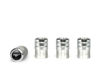 Tapones para válvulas de neumáticos (4 unidades) / Tapones antipolvo metálicos universales / Pegatinas con logotipo de coche en 3D / Accesorios personalizados para coche / Regalo para conductor