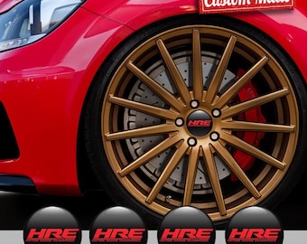 3D Resin Domed Wheel Stickers: HRE Alloy Rim Decals, UV-Proof