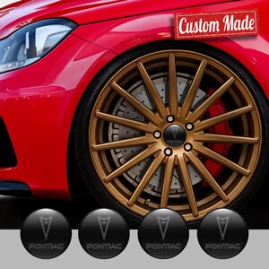 Pegatinas para llantas de Pontiac: Calcomanías de resina epoxi 3D (juego de 4)