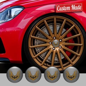 Calcomanías para ruedas Pontiac: pegatinas de resina epoxi 3D, juego de 4
