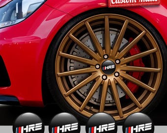 3D Epoxy Resin Wheel Center Cap Decals: UV Safe Rim Stickers - Set of 4