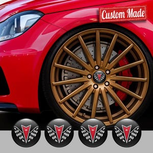 Pegatinas para llantas Pontiac: Calcomanías 3D de resina epoxi para llantas (juego de 4)