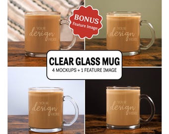 Clear Glass Mug Mockup Bundle (Digital Download)
