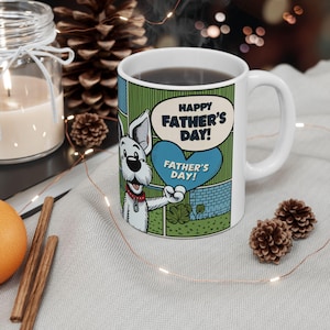 Snoopy Dog Ceramic Mug, Father's Day Gift, Coffee Cup, Peanuts Fan, 11oz, 15oz, Cute Cartoon Character