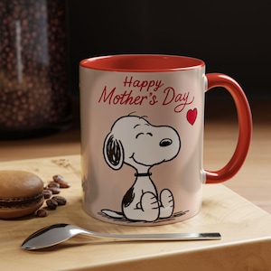 Mother&#39;s Day Snoopy Mug, Gift for Mom, Peanuts Lover, Cute Coffee Cup, Novelty Tea Mug, Unique Kitchen Decor