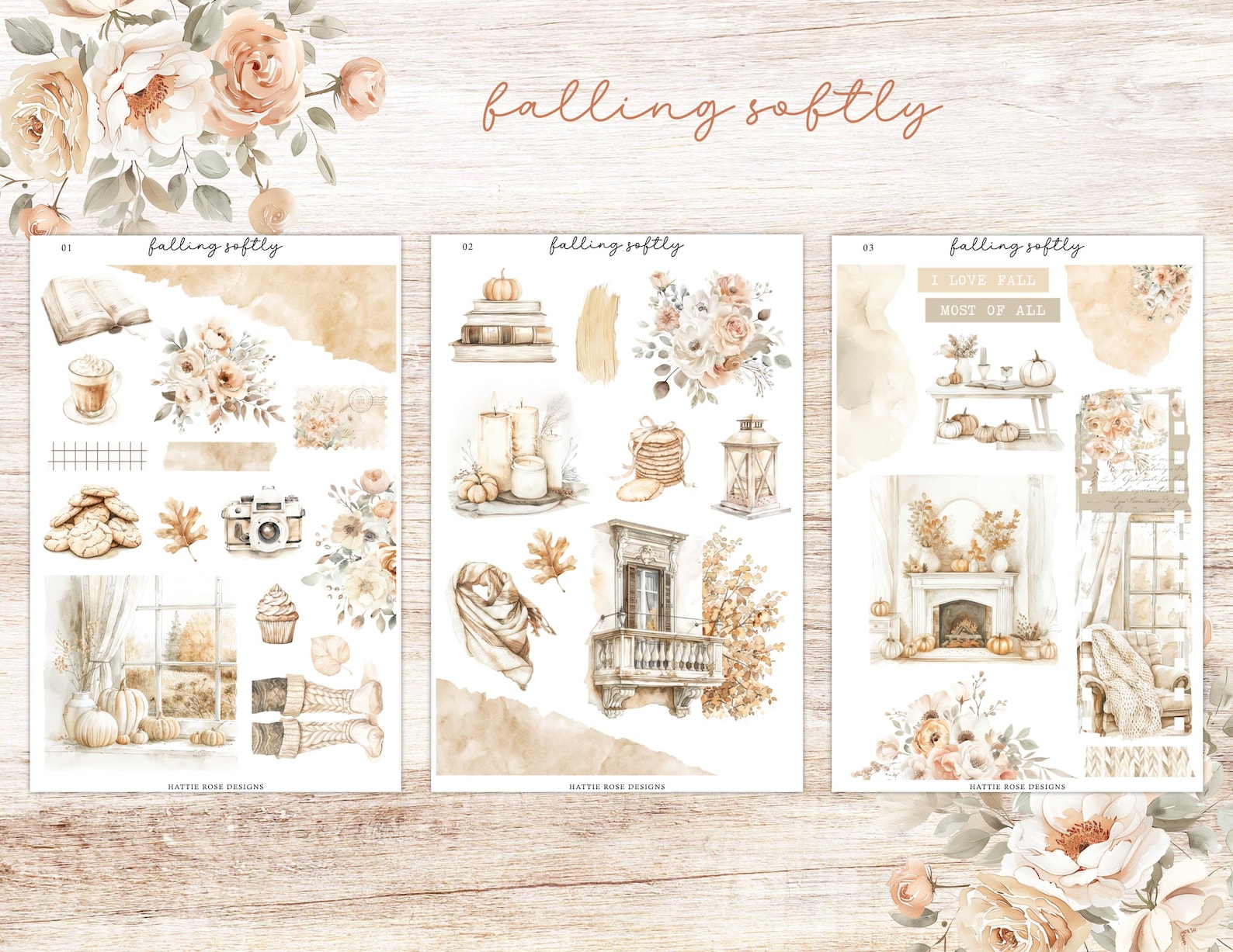 Sofly Sticker Falling Softly Planner Sticker Kit | Freestyle Sticker Kit | Journal ...