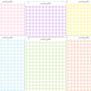 Pastel Gingham Planner Stickers | Washi Stickers | Bullet Journal | Journal Stickers | Tearable Washi | Junk Journal | Scrapbook Stickers