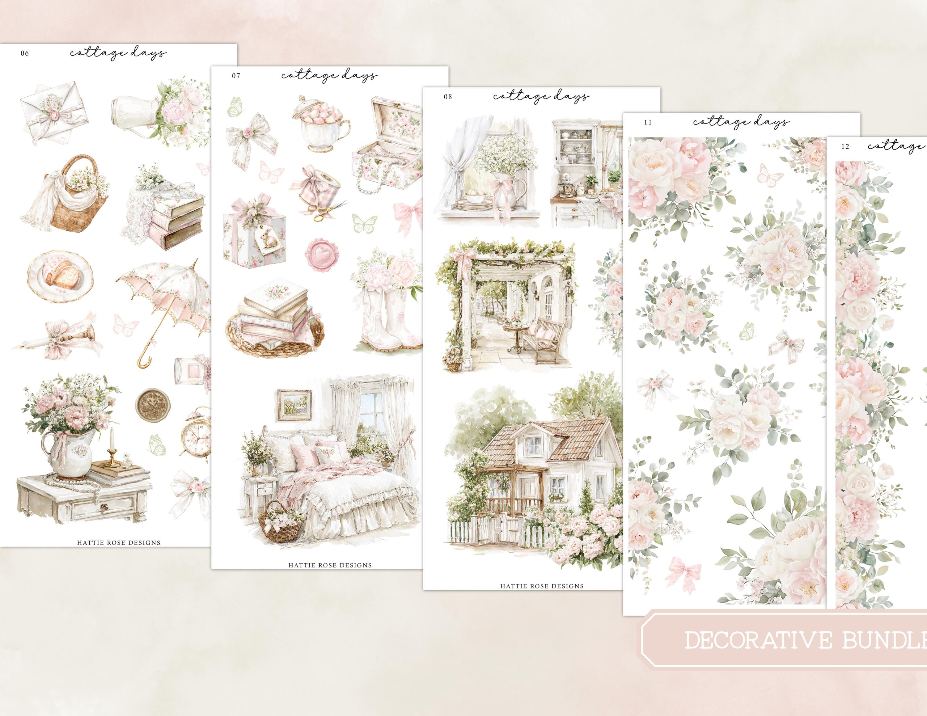 Cottage Days Planner Sticker Kit | Freestyle Journaling | Weekly ...