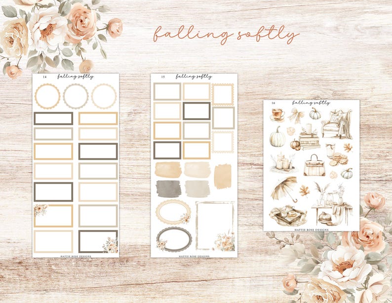 Sofly Sticker Falling Softly Planner Sticker Kit | Freestyle Sticker Kit | Journal ...