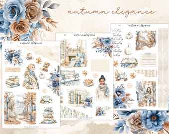 Stickerset herfst elegantie journaling | Stickerset planner | Bulletjournaal | Plakboekstickers | Plannerstickers | Herfststickers