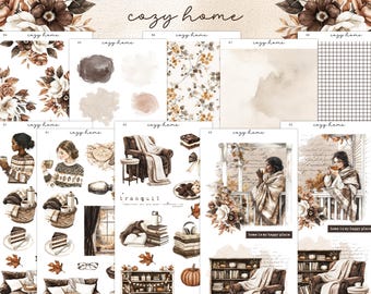 Cosy Home planner stickerkit | Journalen | Bulletjournaal | Dagboekstickers | Plannerstickers | Herfststickers | Plakboeksticker