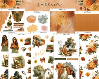 Fallish planner stickerkit | Journalen | Bulletjournaal | Dagboekstickers | Plannerstickers | Herfststickers | Plakboeksticker