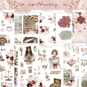 Apotheker Mini Planer Dekorative Aufkleber Kit | Journaling | Bullet Journal | Journal Aufkleber | Planer Aufkleber | Scrapbooking Aufkleber |