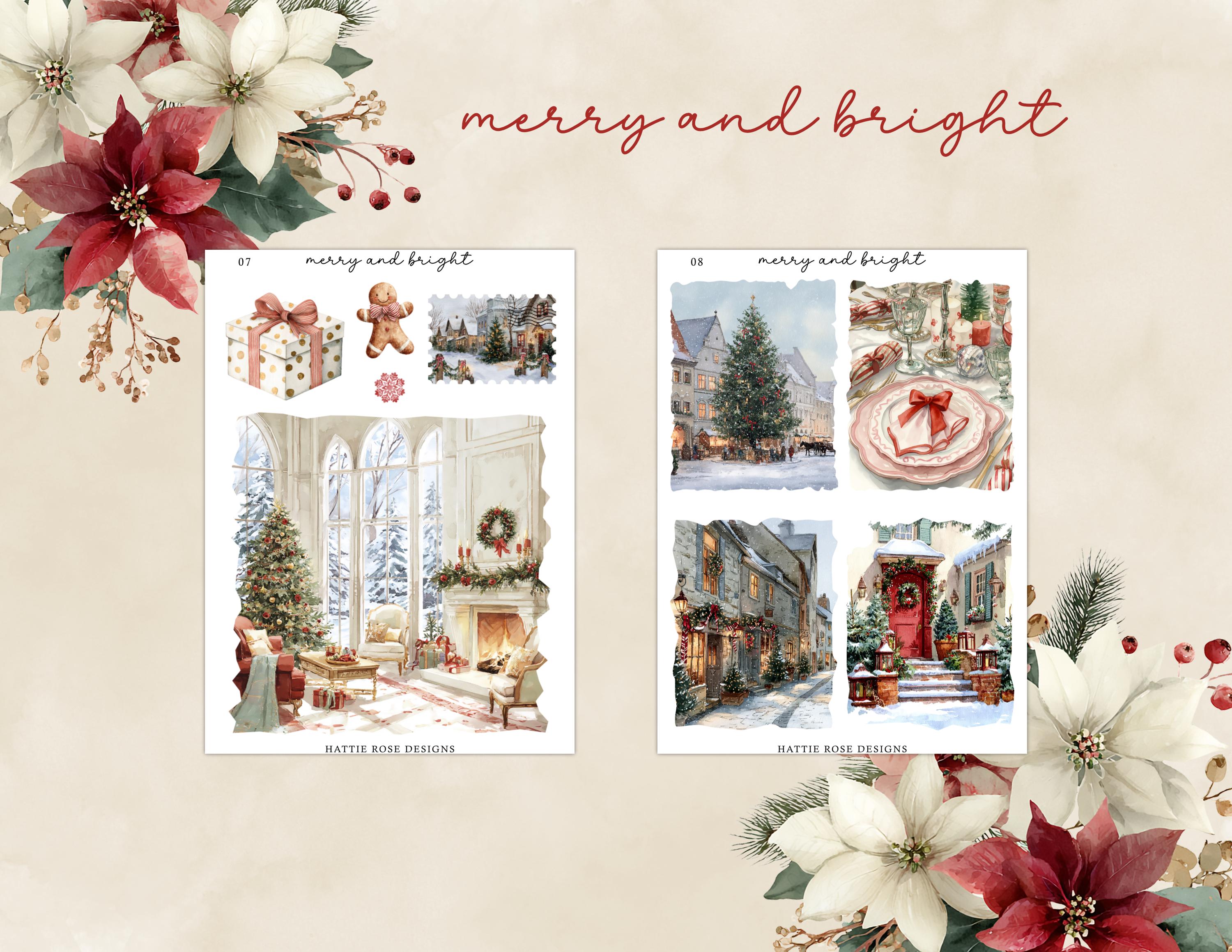 Merry and Bright Mini Planner Decorative Sticker Kit | Bullet Journal ...