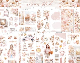 Autumn Blush mini planner decoratieve stickerset | Journalen | Bulletjournaal | Dagboekstickers | Plannerstickers | Herfststickers |