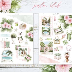 Palm Club Journaling Sticker Kit | Planner Sticker Kit | Bullet Journal | Scrapbook Stickers | Planner Stickers | Summer Stickers