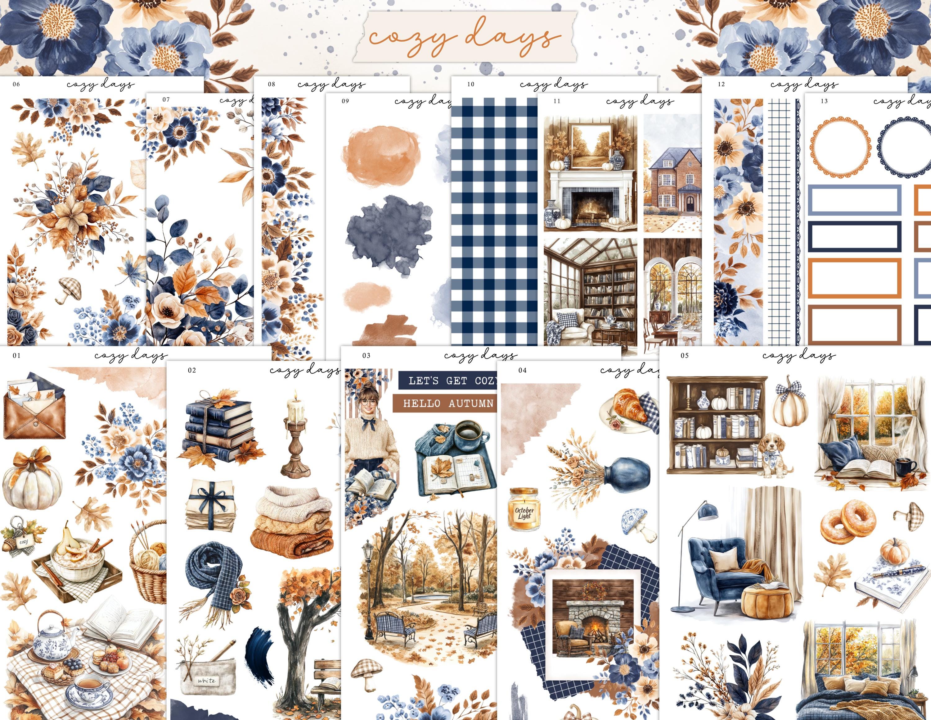 Cozy Days Planner Sticker Kit | Freestyle Sticker Kit  | Journaling | Bullet Journal | Journal Stickers | Planner Stickers | Autumn Stickers