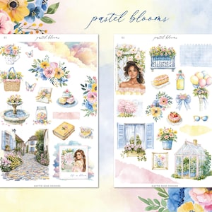 Pastel Blooms Journaling Sticker Kit | Planner Sticker Kit | Bullet Journal | Journal Stickers | Planner Stickers | Summer Stickers