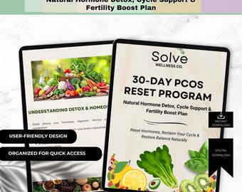 30-Day PCOS Reset Program | Natural Hormone Detox Plan | Cycle Support & Fertility Boost Guide | Digital Download