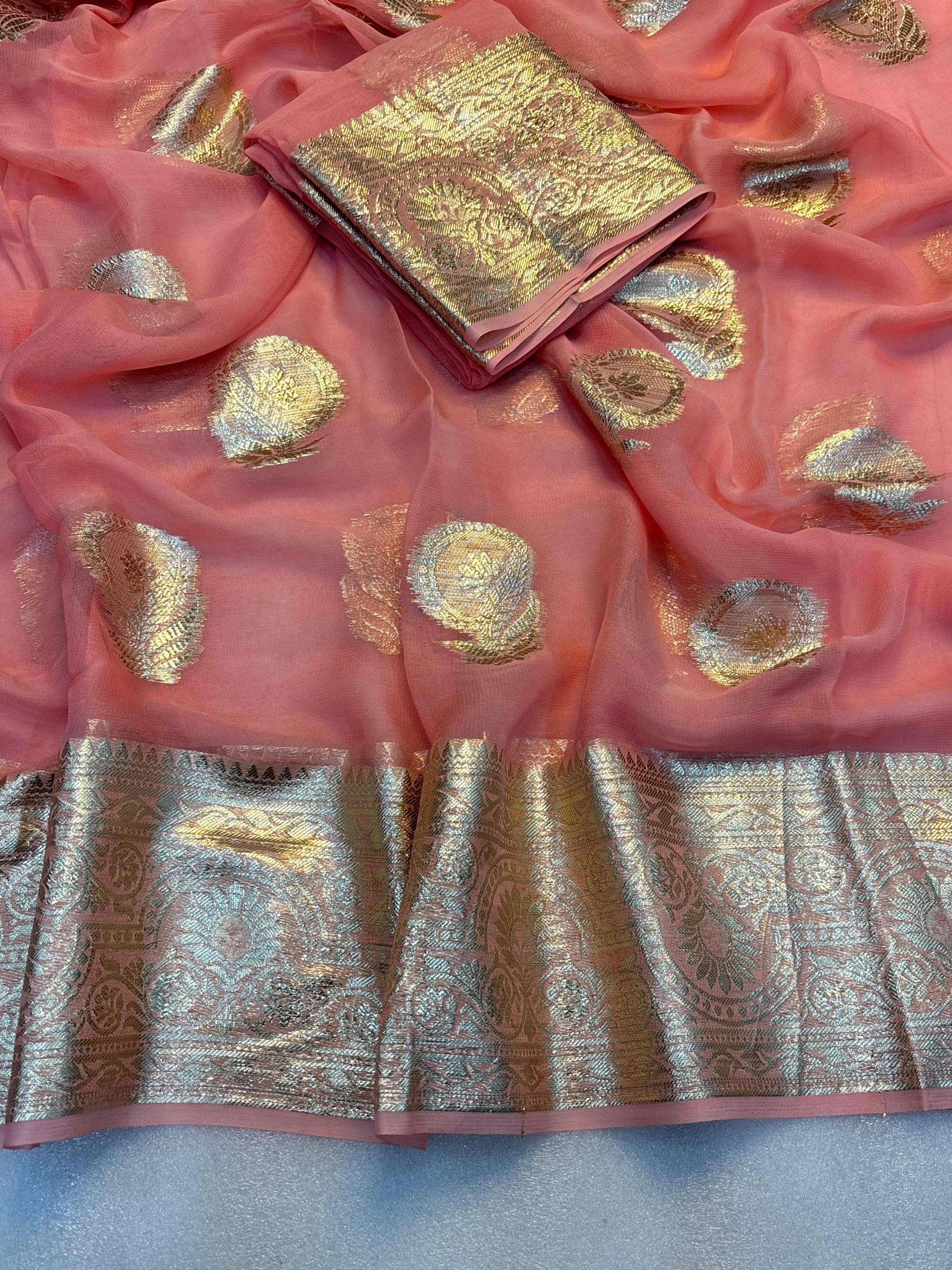 Abbigliamento da festa regalo di nozze donne sari cotone seta sari con