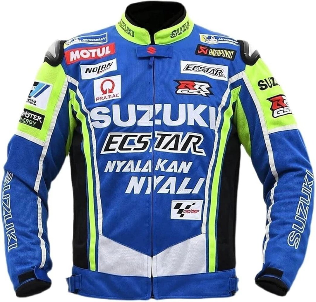 Suzuki ECSTAR Motorcycle Racing Jacket: Custom Biker Jacket, Motogp ...