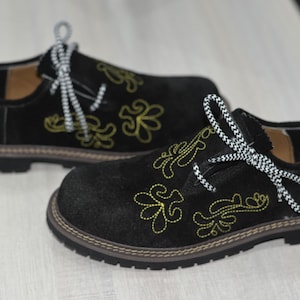 Lederhosen Bavarian Shoes For Men - Handmade Premium Made to Order Suede Leather Shoes for October Fest