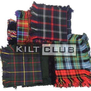 Traditioneller schottischer Tartan-Fly-Plaid - Hand gesäumt - Größe 48 x 48 - Tartan Winter Wrap - Premium Handmade - 200 Tartan-Auswahlmöglichkeiten