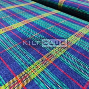 Welsh Jenkins Tartan Fabric - 16 Oz Acrylic Scottish Tartan - Machine Washable - Running Yards - 54 Inches Width - Kilt Making Fabric