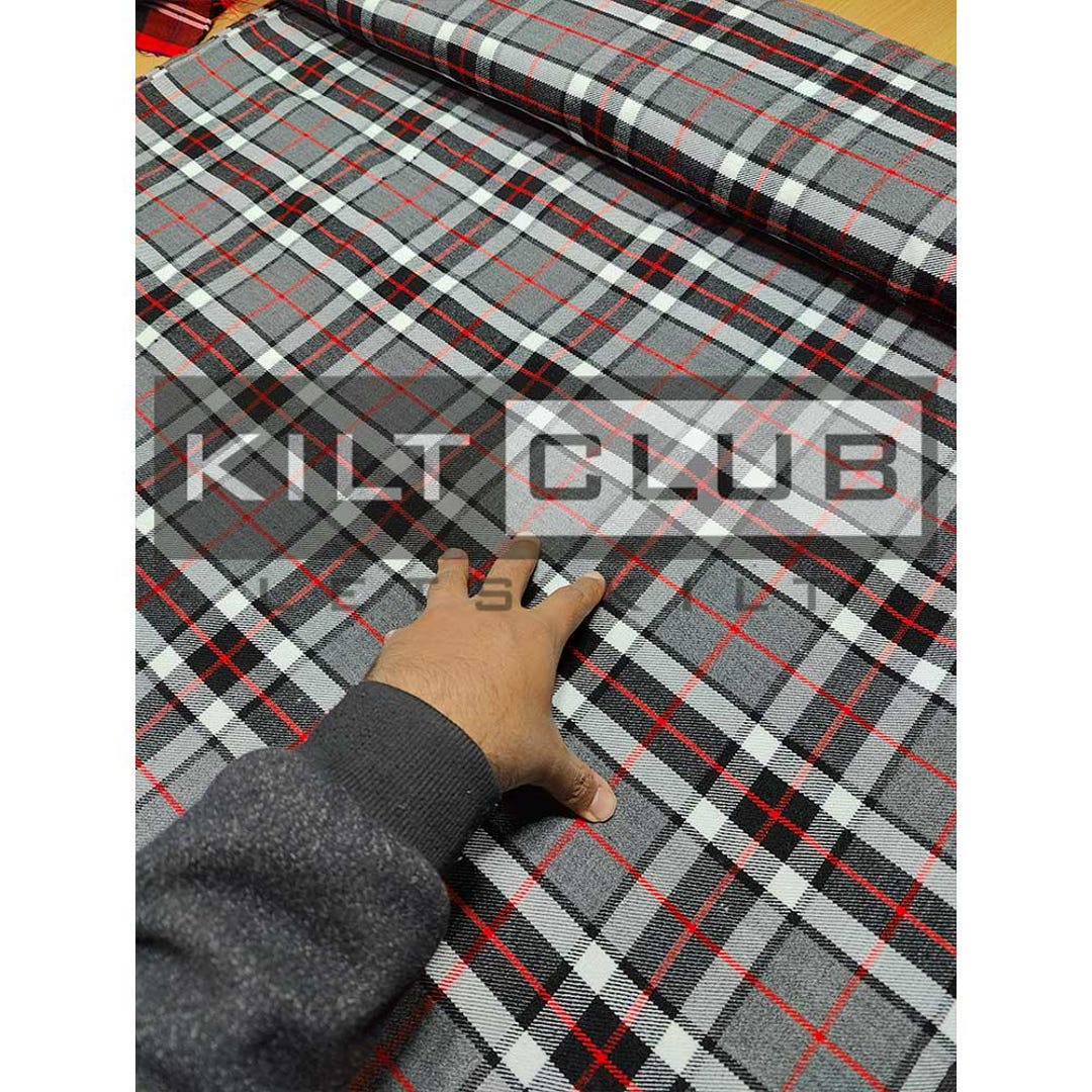 Thomson Gray Pattern Thomson Gray Tartan Fabric - 16 Oz Acrylic Scottish Tartan - Running ...
