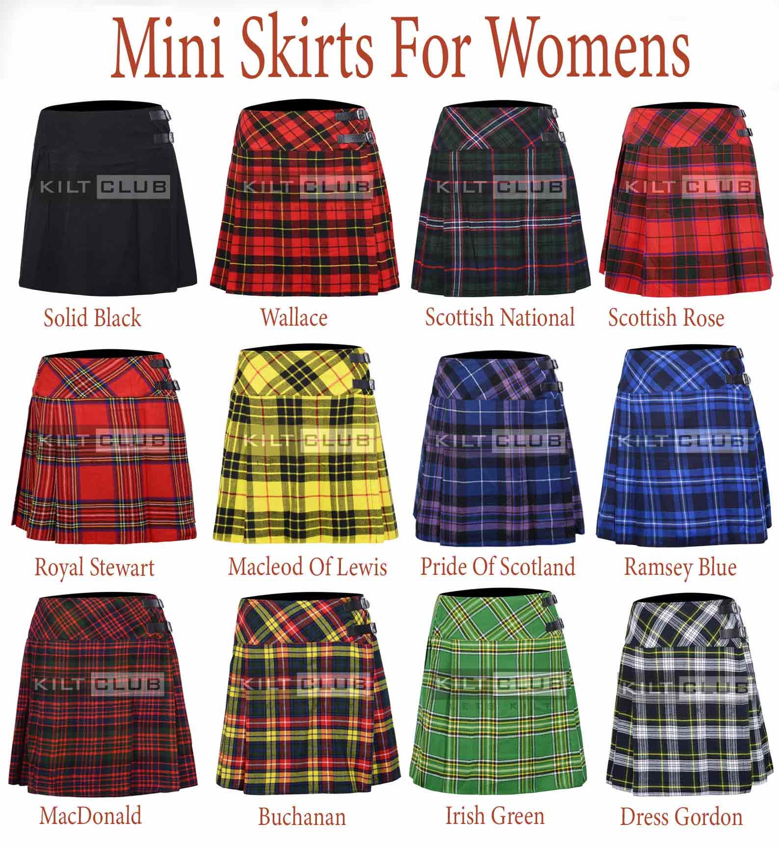 Tartan Pleated Mini Skirt UK