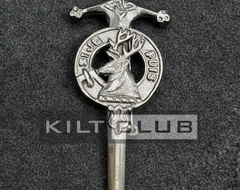Scottish Kilt Pin - Made of Brass Antique Metal - Fraser Clan kilt Pin - Size 4.5 Inches - Premium Handmade Kilt Pin