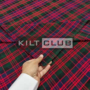 MacDonald Tartan Fabric - 16 Oz Acrylic Scottish Tartan - Running Yards - 54 Inches Width - Homespun Fabric - Machine Washable