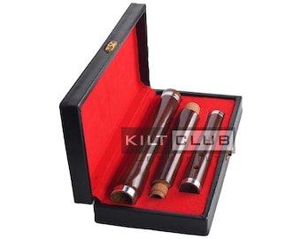 Flauta irlandesa en Re marrón, juego de 3 piezas de palisandro, flauta folclórica celta tradicional, instrumento musical de flauta irlandesa hecho a mano, tamaño 23.5